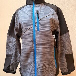 Snozu Kids Jacket in Gray with Blue Highlights